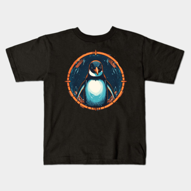 Penguin in Ornament , Love Penguins Kids T-Shirt by logiamerch