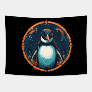 Penguin in Ornament , Love Penguins Tapestry