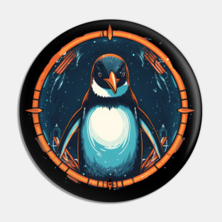 Penguin in Ornament , Love Penguins Pin