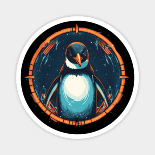 Penguin in Ornament , Love Penguins Magnet