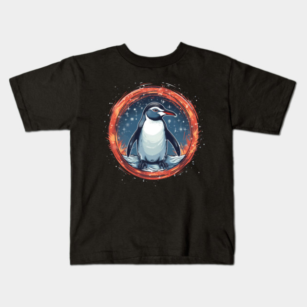 Penguin in Ornmament , Love Penguins Kids T-Shirt by logiamerch