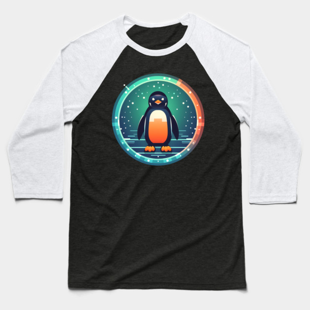 Penguin in Ornmament , Love Penguins Baseball T-Shirt by logiamerch