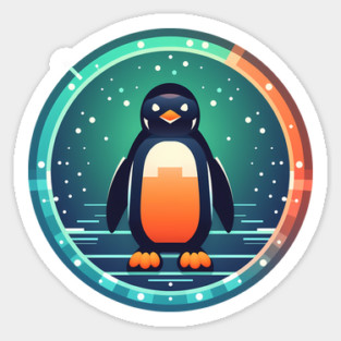Penguin in Ornmament , Love Penguins Sticker