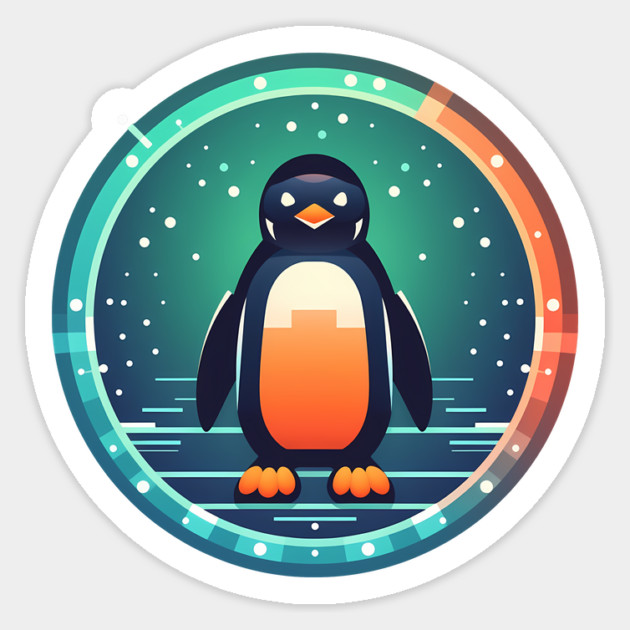 Penguin in Ornmament , Love Penguins Sticker by logiamerch