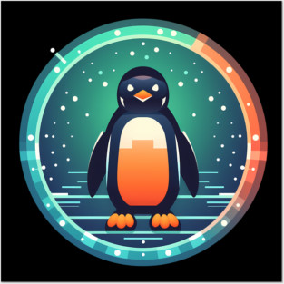 Penguin in Ornmament , Love Penguins Posters and Art