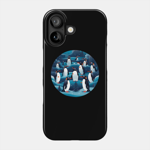 Penguin in Ornmament , Love Penguins Phone Case by logiamerch