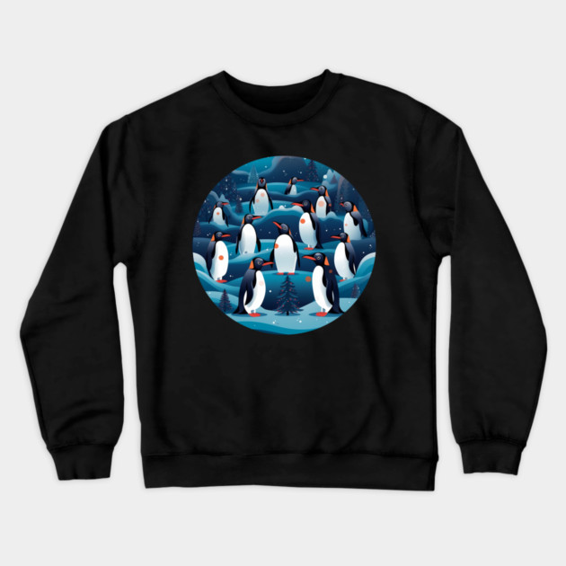 Penguin in Ornmament , Love Penguins Crewneck Sweatshirt by logiamerch