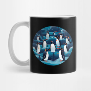 Penguin in Ornmament , Love Penguins Mug