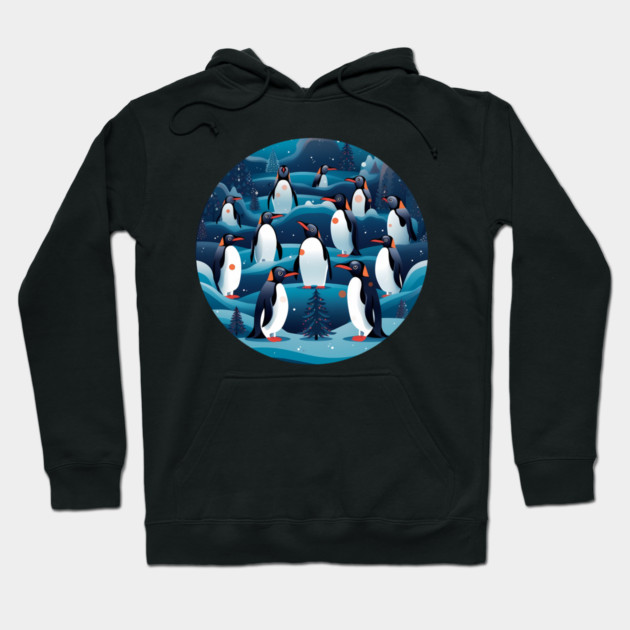 Penguin in Ornmament , Love Penguins Hoodie by logiamerch