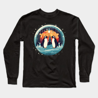 Penguin in Ornmament , Love Penguins Long Sleeve T-Shirt
