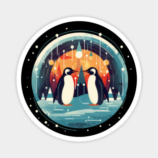 Penguin in Ornmament , Love Penguins Magnet