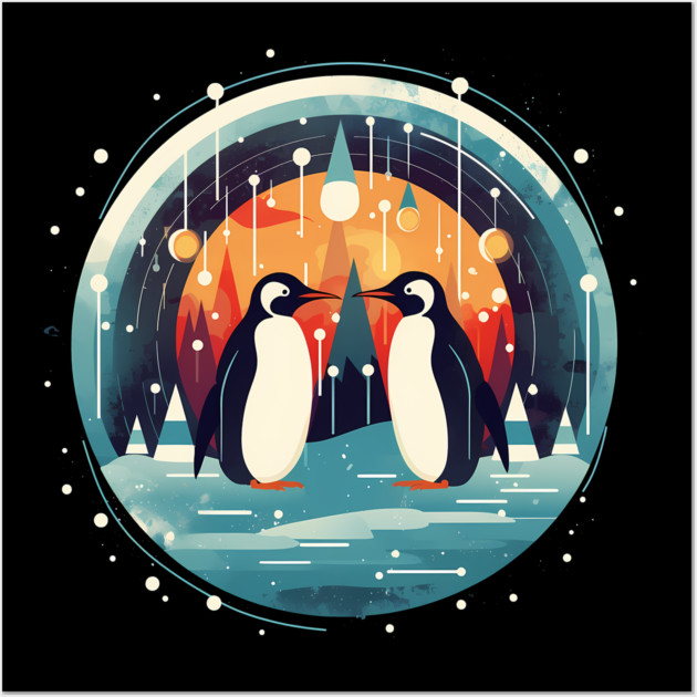 Penguin in Ornmament , Love Penguins Wall Art by logiamerch