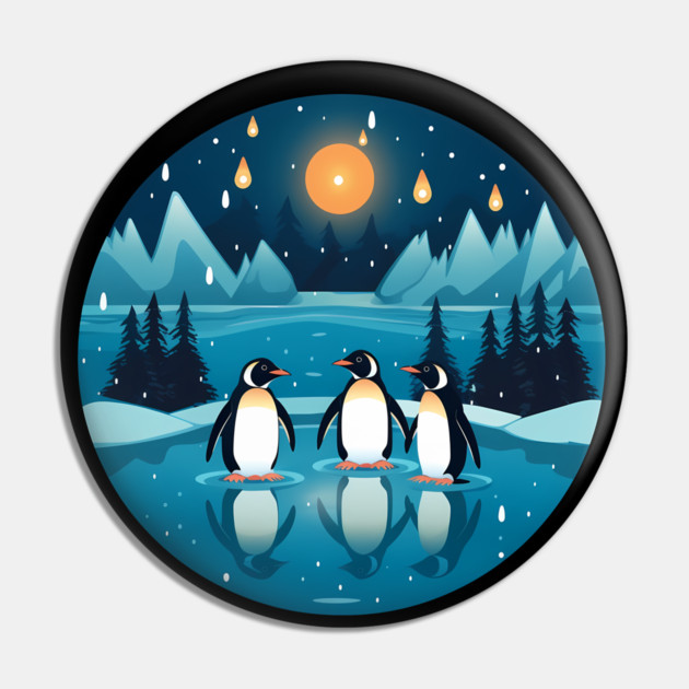 Penguin in Ornmament, Love Penguins Pin by logiamerch