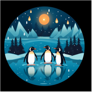 Penguin in Ornmament, Love Penguins Posters and Art