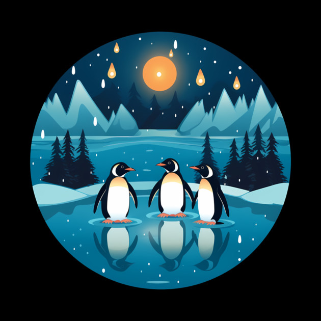 Penguin in Ornmament, Love Penguins by logiamerch