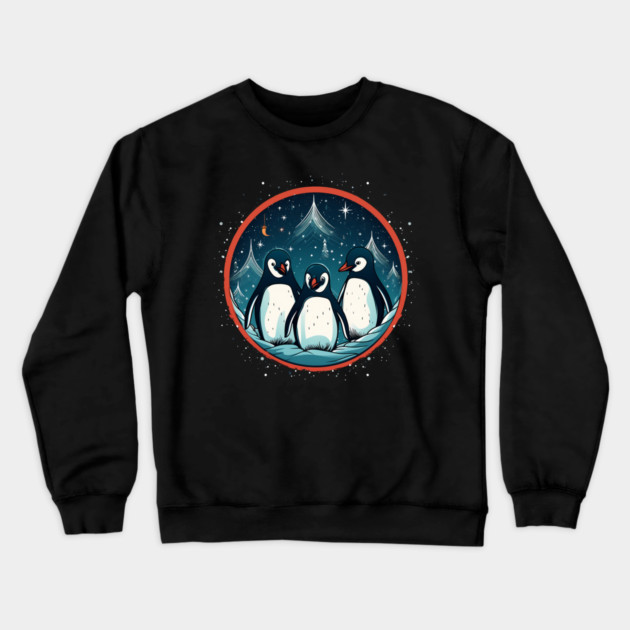 Penguin in Ornmament, Love Penguins Crewneck Sweatshirt by logiamerch