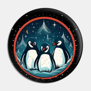 Penguin in Ornmament, Love Penguins Pin