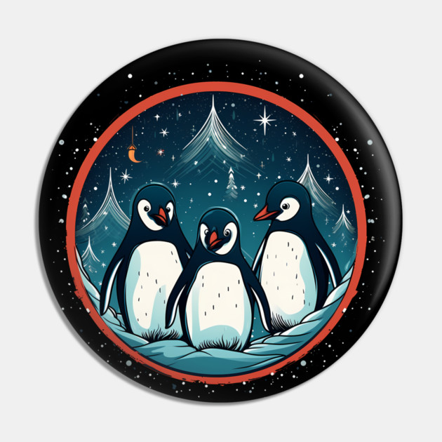 Penguin in Ornmament, Love Penguins Pin by logiamerch