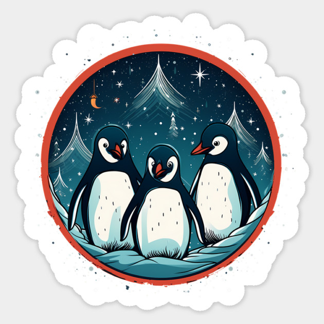 Penguin in Ornmament, Love Penguins Sticker by logiamerch