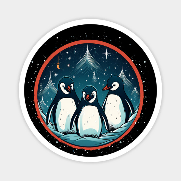 Penguin in Ornmament, Love Penguins Magnet by logiamerch