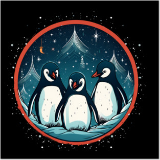 Penguin in Ornmament, Love Penguins Posters and Art