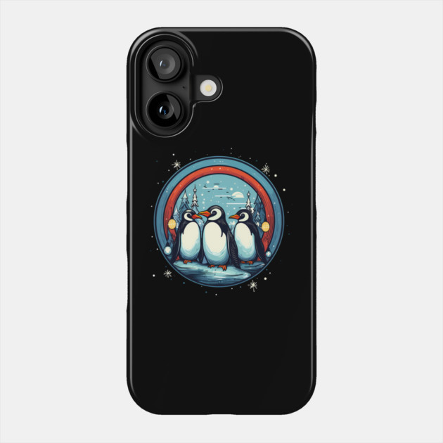 Penguin in Ornmament , Love Penguins Phone Case by logiamerch