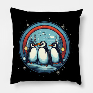 Penguin in Ornmament , Love Penguins Pillow