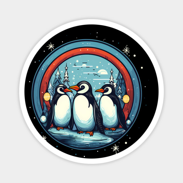 Penguin in Ornmament , Love Penguins Magnet by logiamerch
