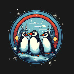Penguin in Ornmament , Love Penguins T-Shirt