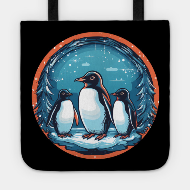 Penguin in Ornmament, Love Penguins Tote by logiamerch