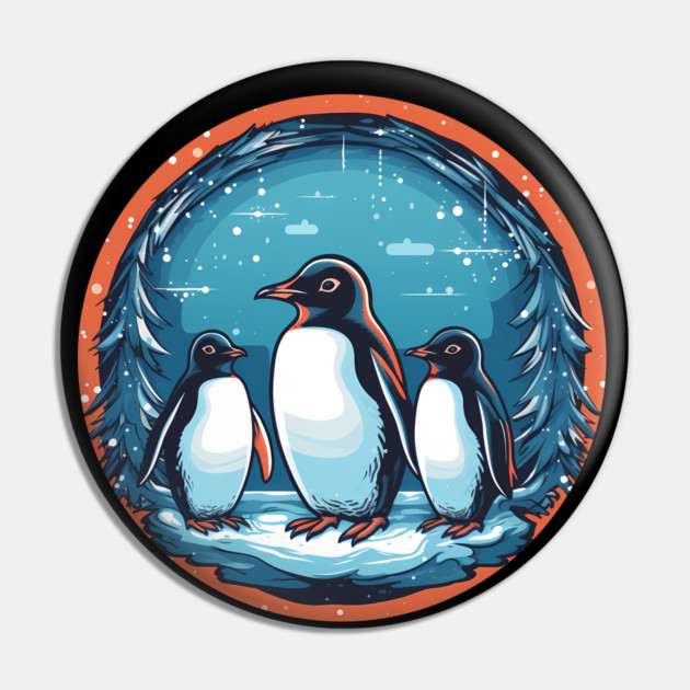 Penguin in Ornmament, Love Penguins Pin by logiamerch