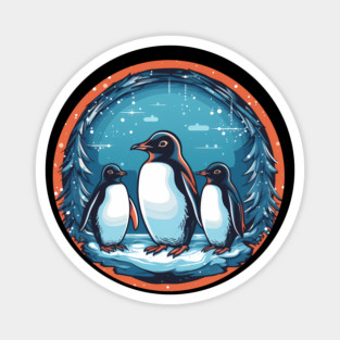 Penguin in Ornmament, Love Penguins Magnet