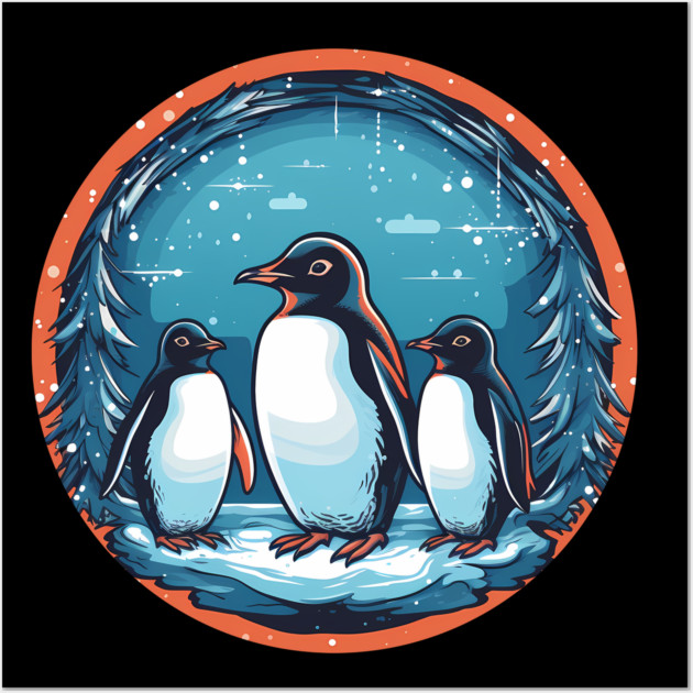 Penguin in Ornmament, Love Penguins Wall Art by logiamerch