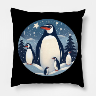 Penguin in Ornmament , Love Penguins Pillow