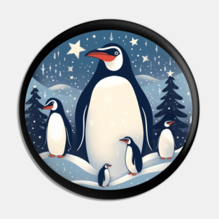 Penguin in Ornmament , Love Penguins Pin
