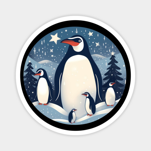 Penguin in Ornmament , Love Penguins Magnet by logiamerch