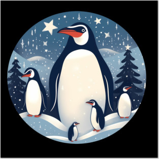 Penguin in Ornmament , Love Penguins Posters and Art