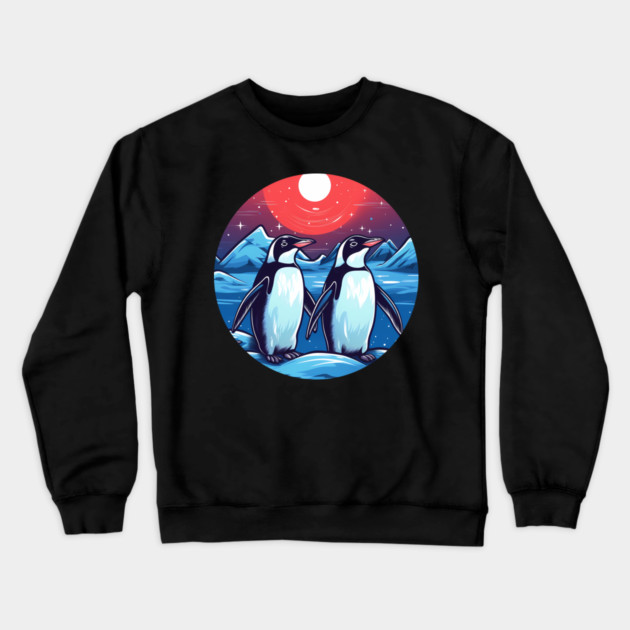 Penguin in Ornmament, Love Penguins Crewneck Sweatshirt by logiamerch
