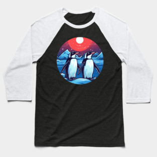 Penguin in Ornmament, Love Penguins Baseball T-Shirt