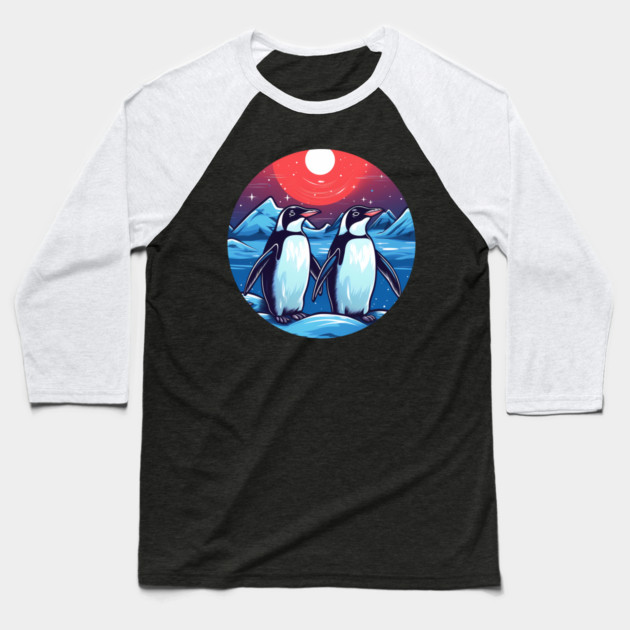 Penguin in Ornmament, Love Penguins Baseball T-Shirt by logiamerch