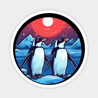 Penguin in Ornmament, Love Penguins Magnet