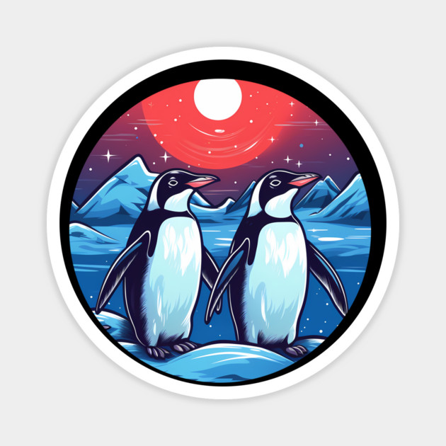 Penguin in Ornmament, Love Penguins Magnet by logiamerch