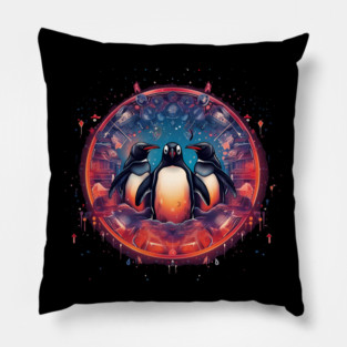 Penguin in Ornmament, Love Penguins Pillow