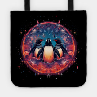 Penguin in Ornmament, Love Penguins Tote