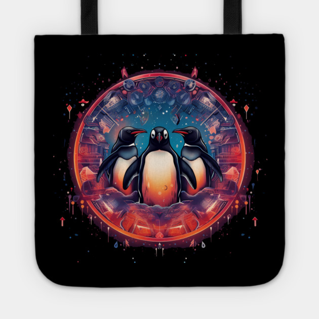 Penguin in Ornmament, Love Penguins Tote by logiamerch