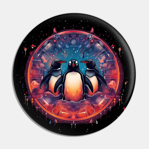 Penguin in Ornmament, Love Penguins Pin by logiamerch