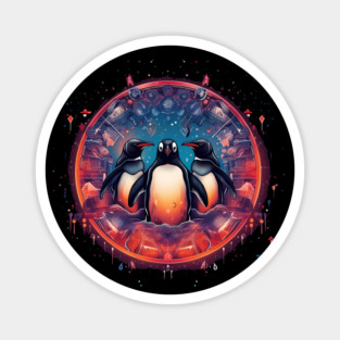 Penguin in Ornmament, Love Penguins Magnet