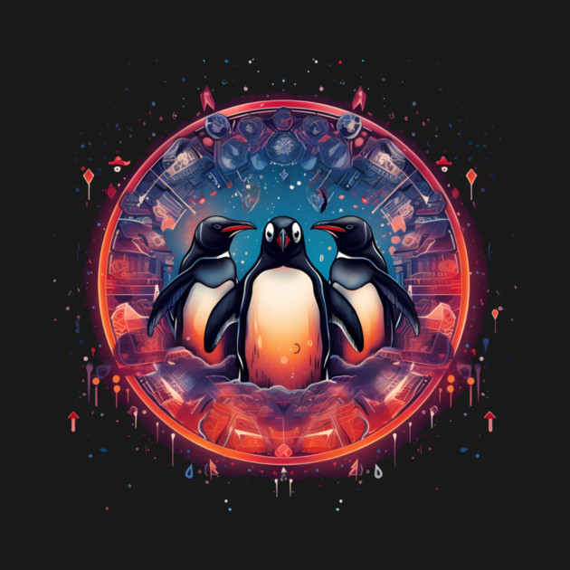 Penguin in Ornmament, Love Penguins by logiamerch