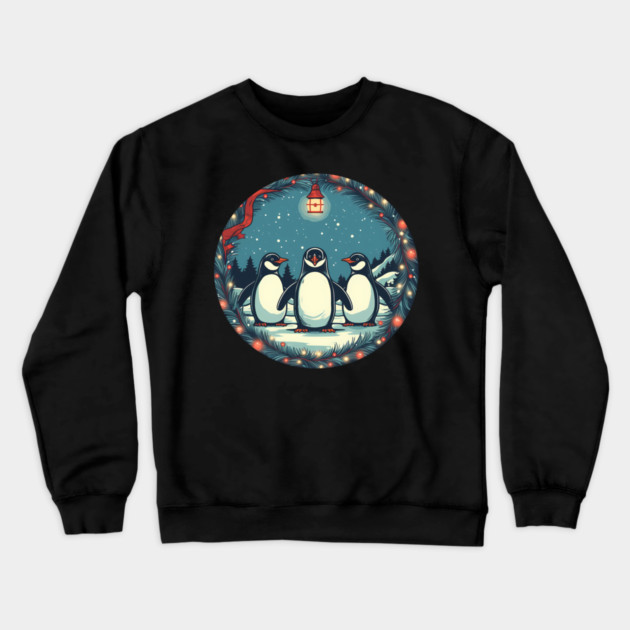 Penguin in Ornmament, Love Penguins Crewneck Sweatshirt by logiamerch