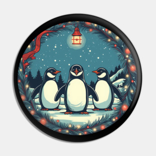 Penguin in Ornmament, Love Penguins Pin